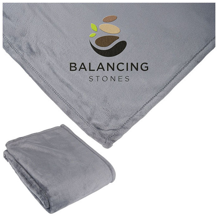 Logomark Grey Fairmont Mink Touch Blanket