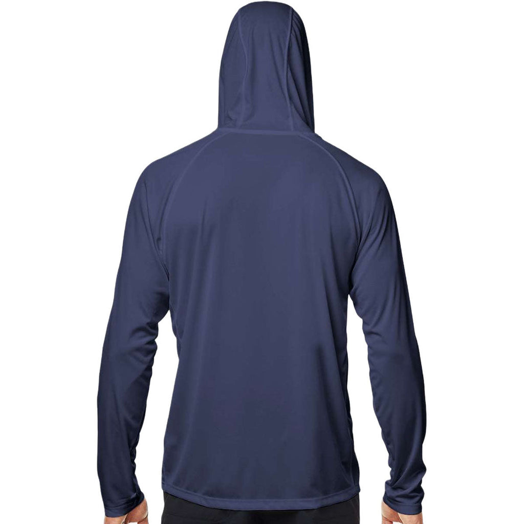 HUK Men's Naval Academy LoPro Pursuit Long Sleeve Hooded T-Shirt