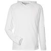 HUK Men's White LoPro Pursuit Long Sleeve Hooded T-Shirt