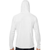 HUK Men's White LoPro Pursuit Long Sleeve Hooded T-Shirt