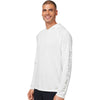 HUK Men's White LoPro Pursuit Long Sleeve Hooded T-Shirt