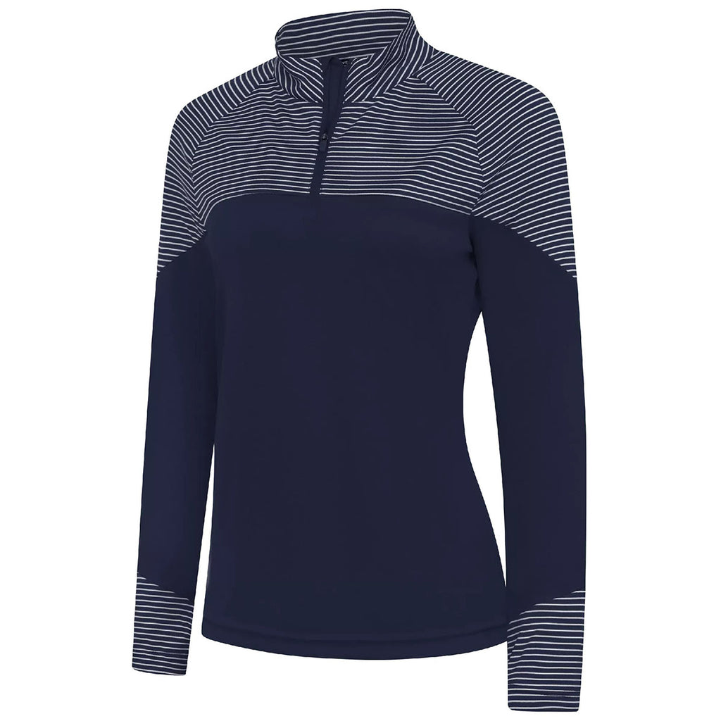 Levelwear Women's Navy Classic Stripes Pullover