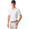 Johnnie-O Men's White Stevie Performance Mesh Polo