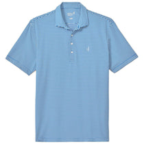 Johnnie-O Men's Palisades Blue Dru Stripe Performance Mesh Polo