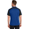 Port Authority Men's True Royal/Black Wearever Performance Pique Colorblock Polo
