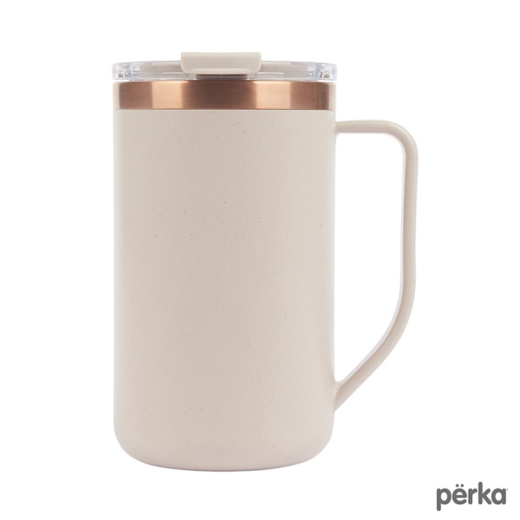 Perka Natural Guji 15 oz. Recycled Steel and Coffee Grounds Mug