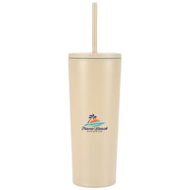 Logomark Khaki Bayard 24 oz. Double Wall Steel/PP Liner Straw Tumbler