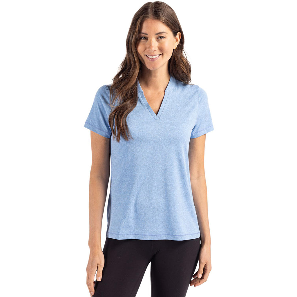 Cutter & Buck Women's Dark Atlas Heather Forge Heathered Stretch Blade Top