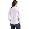 Cutter & Buck Women's White Advantage Tri-Blend Eco Soft Pique Long Sleeve Knitted Button Down