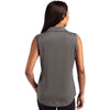 Cutter & Buck Women's Dark Black Heather Forge Eco Stretch Recycled Sleeveless Polo