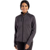 Cutter & Buck Women's Black Heather Peshastin Fleece Recycled Full Zip Jacket