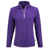 Cutter & Buck Women's College Purple Coastline Epic Comfort Recycled Quarter Zip