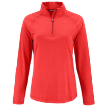 Cutter & Buck Women's Red Coastline Epic Comfort Recycled Quarter Zip