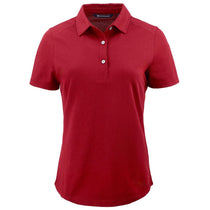 Cutter & Buck Women's Cardinal Red Advantage Refresh Epic Confidence Recycled Tri-Blend Pique Polo