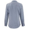 Cutter & Buck Women's Navy Blue/White Skyline Epic Confidence Recycled Gingham Long Sleeve Dress Shirt