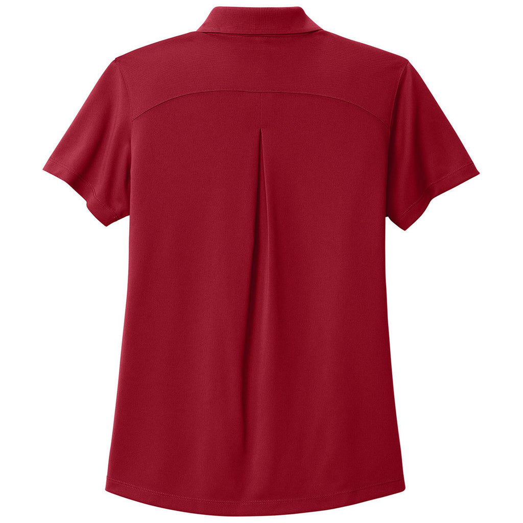 Port Authority Women's Rich Red Wearever Performance Pique Polo