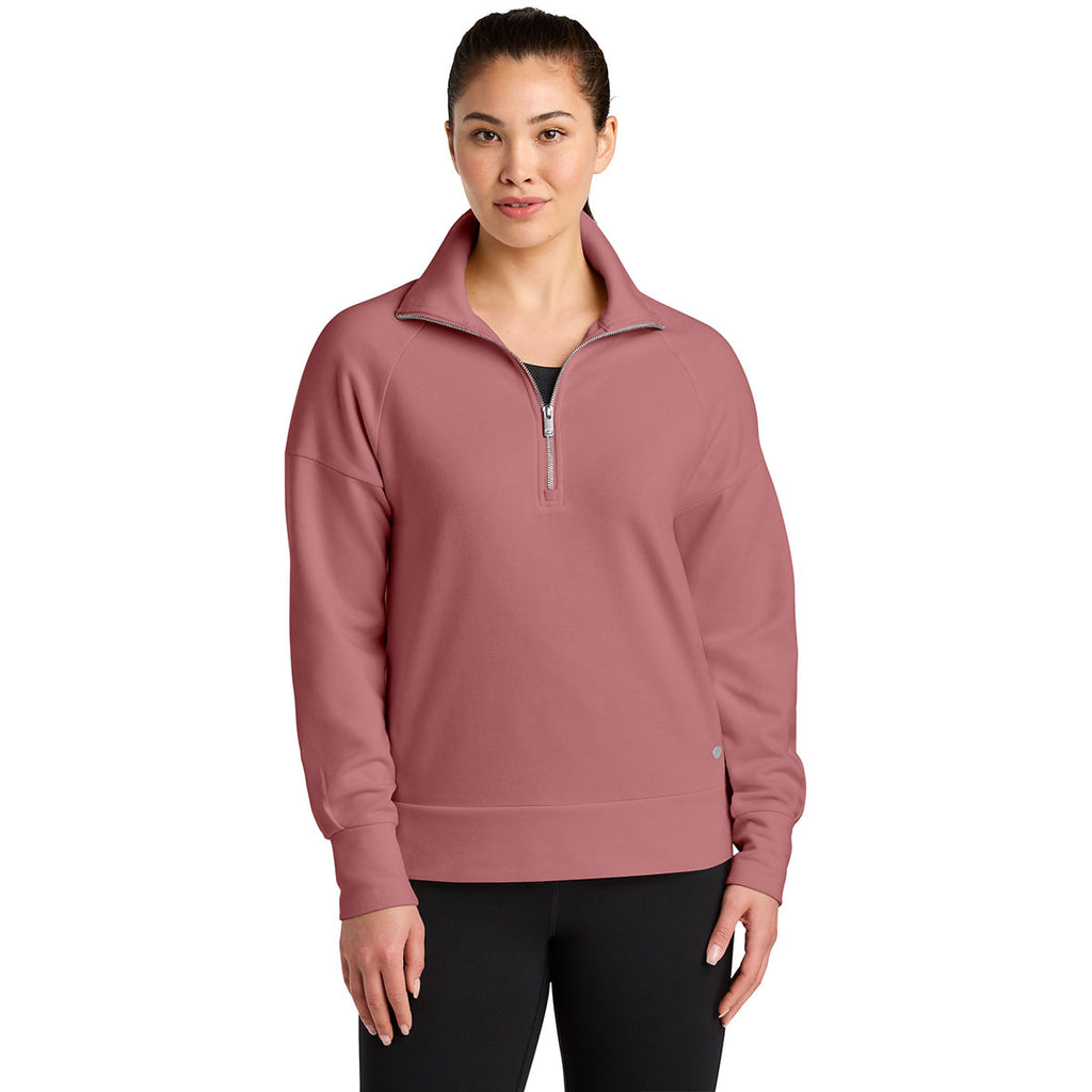 OGIO Women's Desert Pink Luuma 1/2-Zip