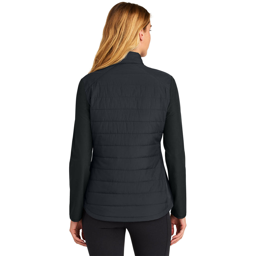 Sport-Tek Women's Black Teknical Hybrid Jacket
