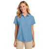 Port Authority Women's Carolina Blue Short Sleeve UV Dockside Shirt