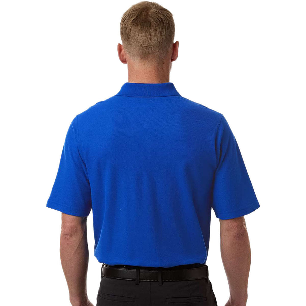 Harriton Men's True Royal Maverick CVC Pique Polo