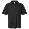 Harriton Men's Black Tall Maverick CVC Pique Polo