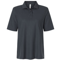 Harriton Women's Dark Charcoal Maverick CVC Pique Polo