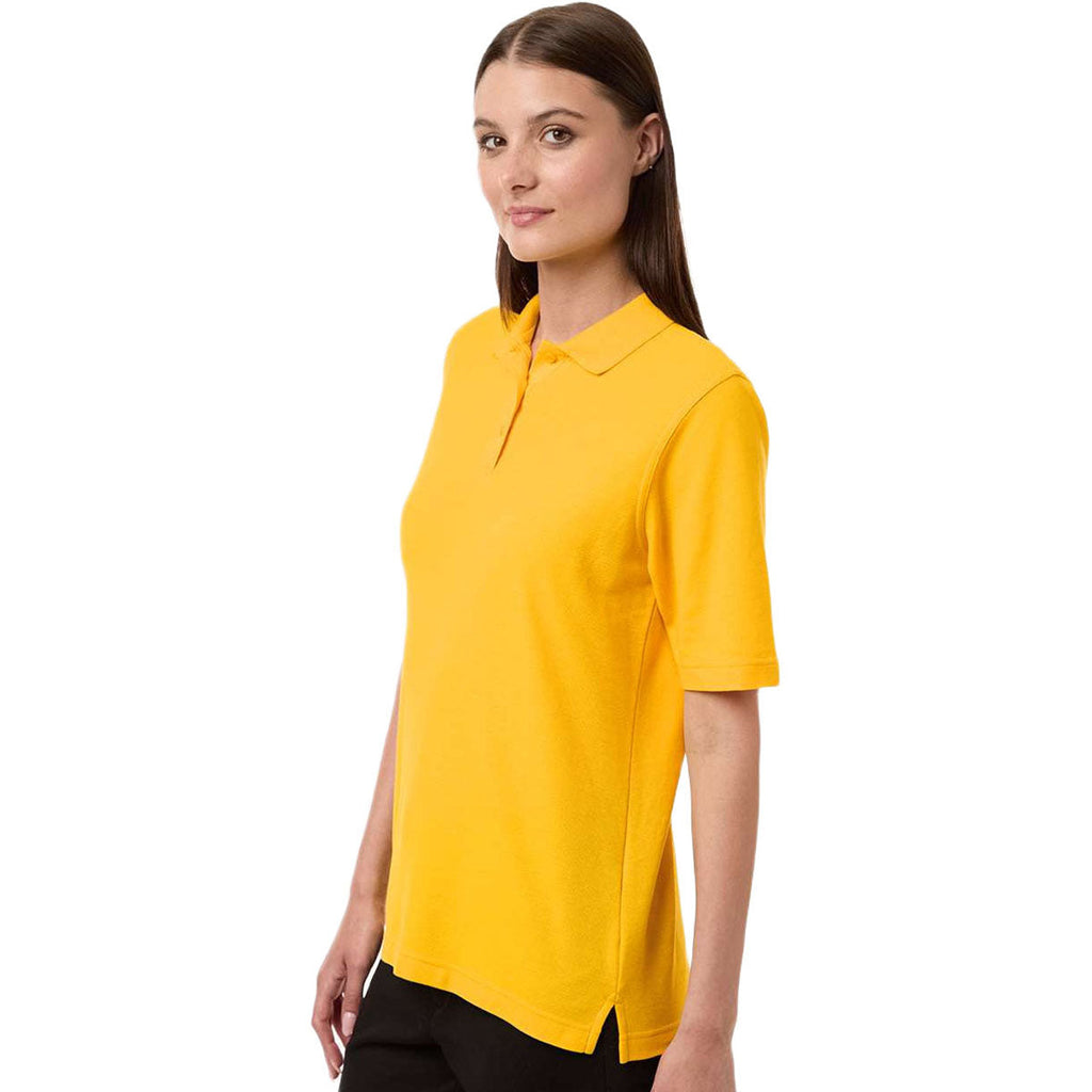 Harriton Women's Sunray Yellow Maverick CVC Pique Polo