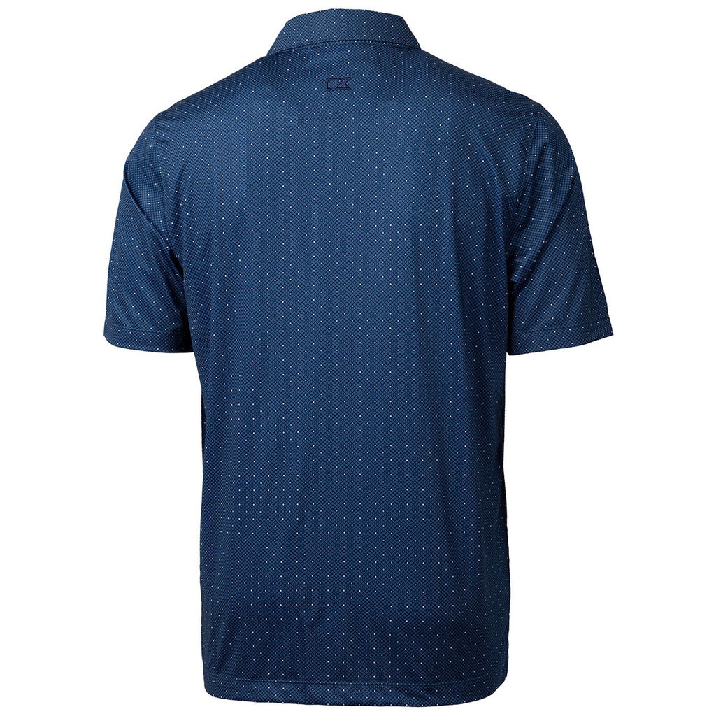 Cutter & Buck Men's Liberty Navy Pike Polo Double Dot Print