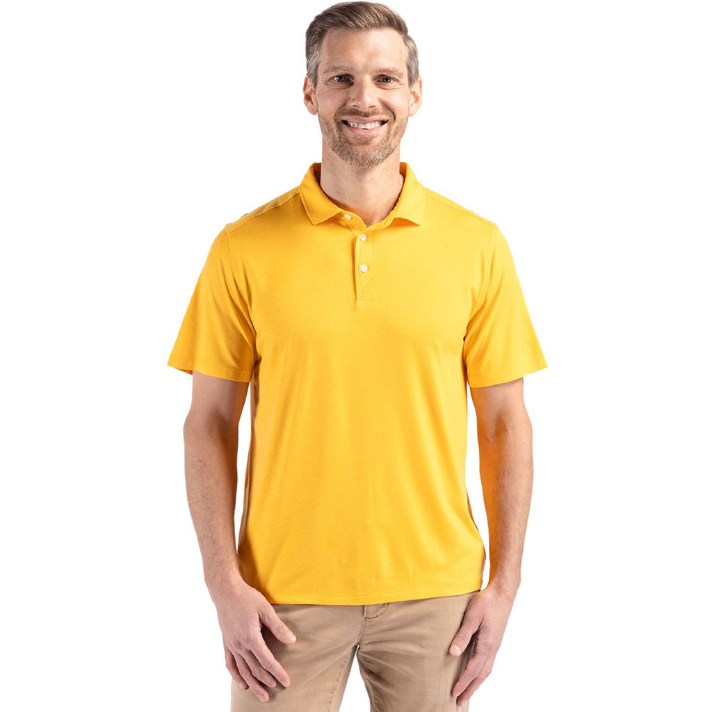 Cutter & Buck Men's College Gold Coastline Epic Comfort Eco Recycled Polo