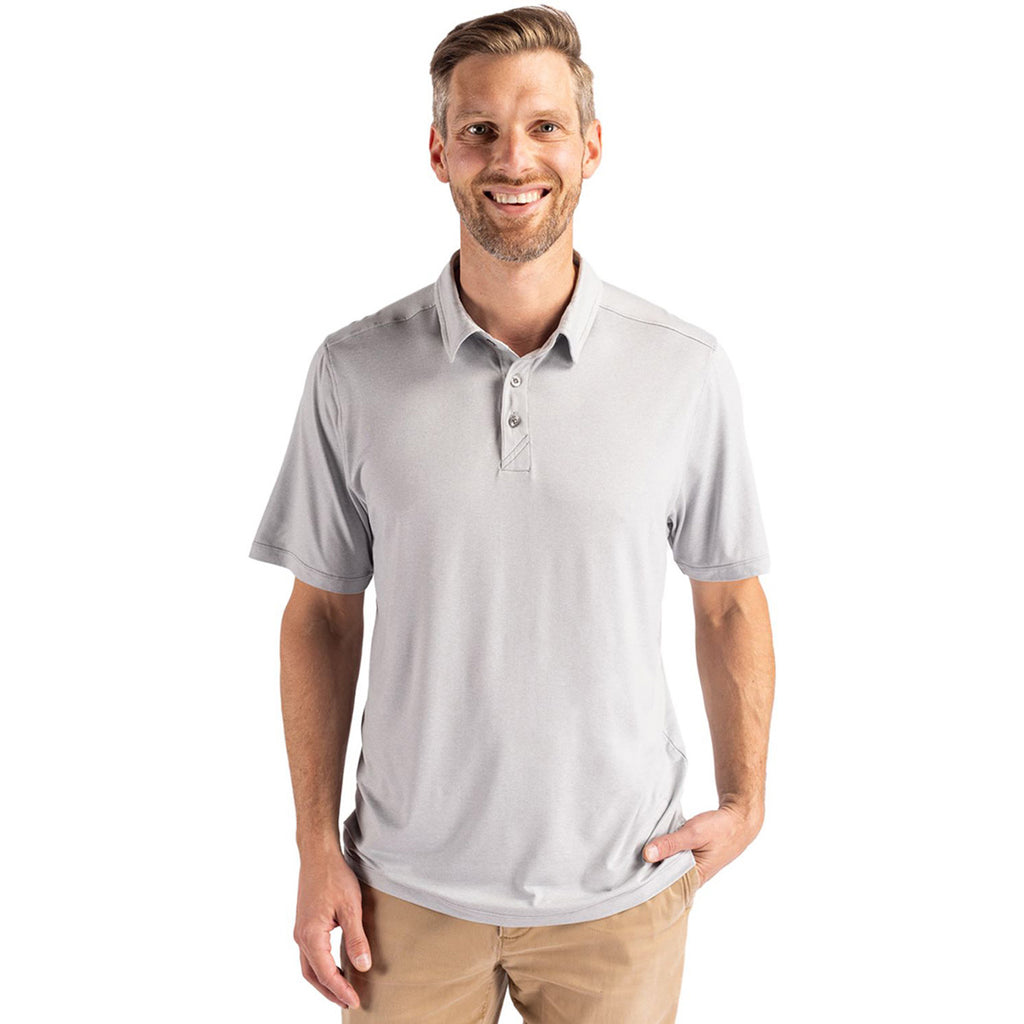 Cutter & Buck Men's Concrete Coastline Epic Comfort Eco Recycled Polo