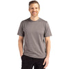 Cutter & Buck Men's Elemental Grey Coastline Epic Comfort Recycled Short Sleeve Tee
