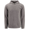 Cutter & Buck Men's Black Heather Adapt Knit Recycled Heathered Hooded Pullover