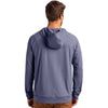 Cutter & Buck Men's Navy Blue Heather Adapt Knit Recycled Heathered Hooded Pullover