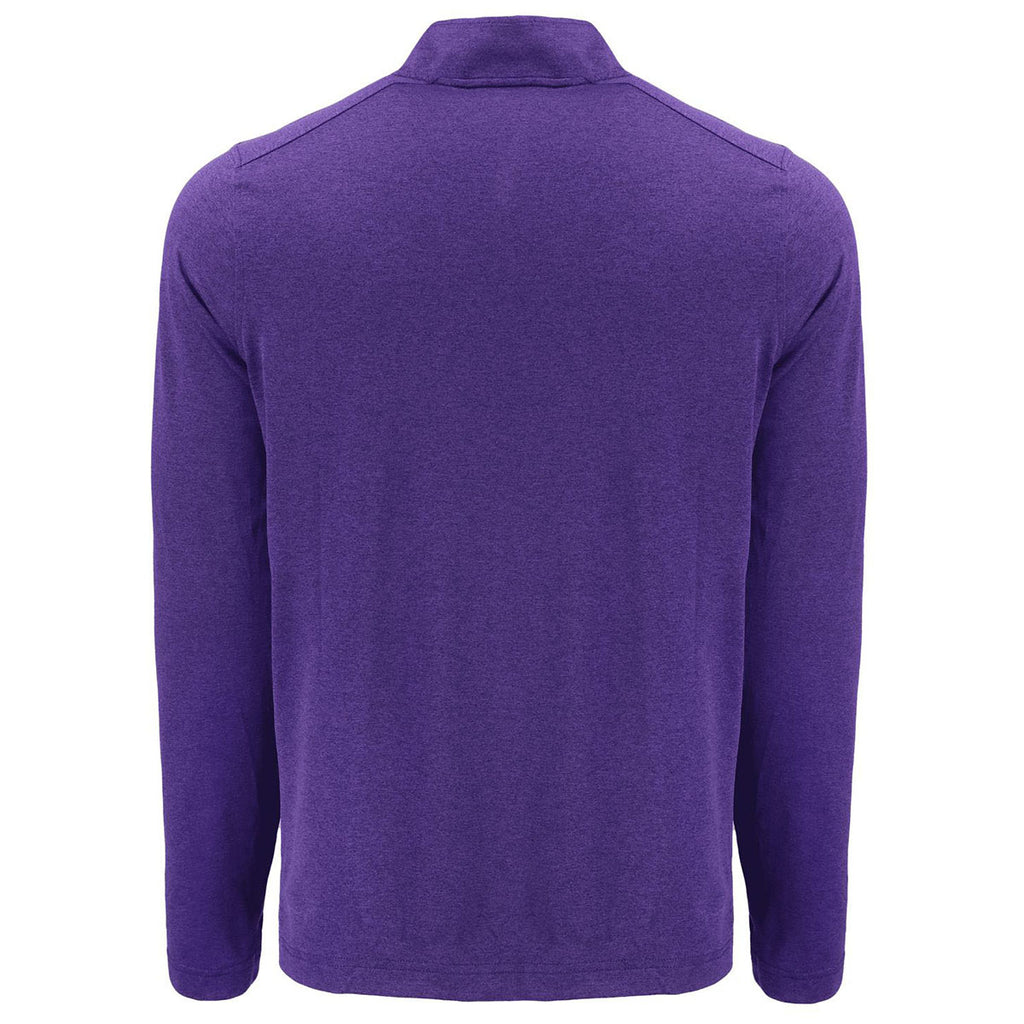 Cutter & Buck Men's College Purple Coastline Epic Comfort Recycled Quarter Zip