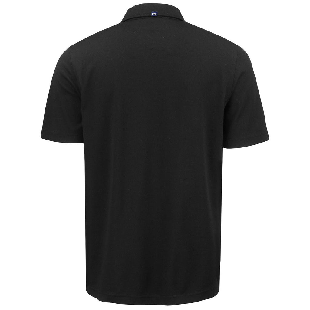 Cutter & Buck Men's Black Advantage Refresh Epic Confidence Recycled Tri-Blend Pique Polo