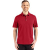 Cutter & Buck Men's Cardinal Red Advantage Refresh Epic Confidence Recycled Tri-Blend Pique Polo