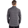 Cutter & Buck Men's Black/Elemental Grey Skyline Epic Confidence Recycled Gingham Long Sleeve Dress Shirt