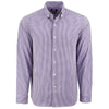 Cutter & Buck Men's College Purple/White Skyline Epic Confidence Recycled Gingham Long Sleeve Dress Shirt