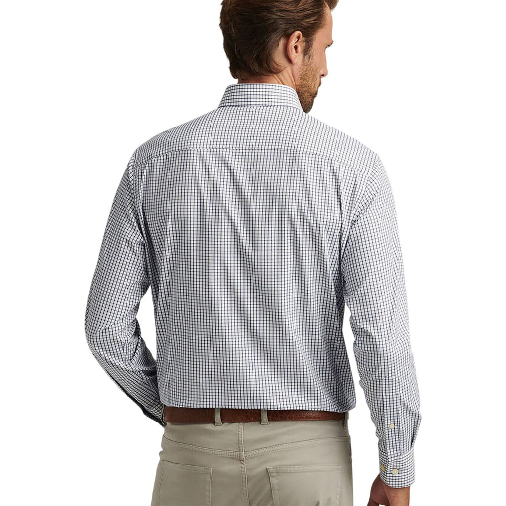Peter Millar Men's Navy Hanford Performance Twill Sport Shirt