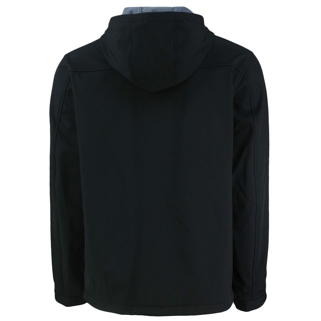 Clique Men's Black Telemark Eco Stretch Softshell Full Zip Hooded Jacket