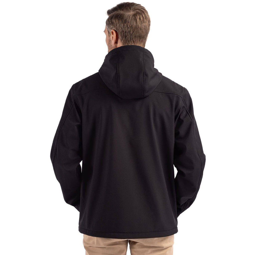 Clique Men's Black Telemark Eco Stretch Softshell Full Zip Hooded Jacket