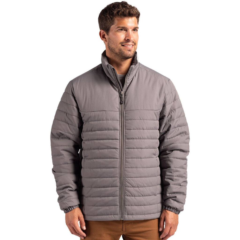 Clique Men's Pure Slate Elevation Eco Full Zip Puffer Jacket