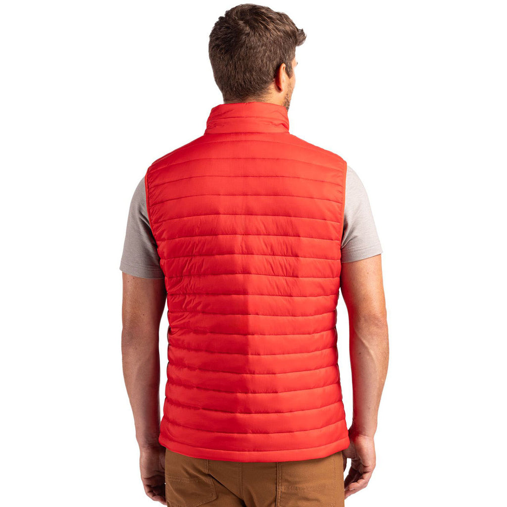 Clique Men's Red Valhalla Full Zip Puffer Vest