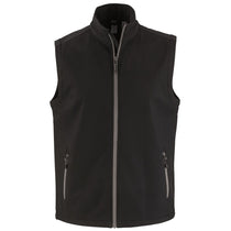 Clique Men's Black/Pure Slate Tempo Stretch Full Zip Softshell Vest