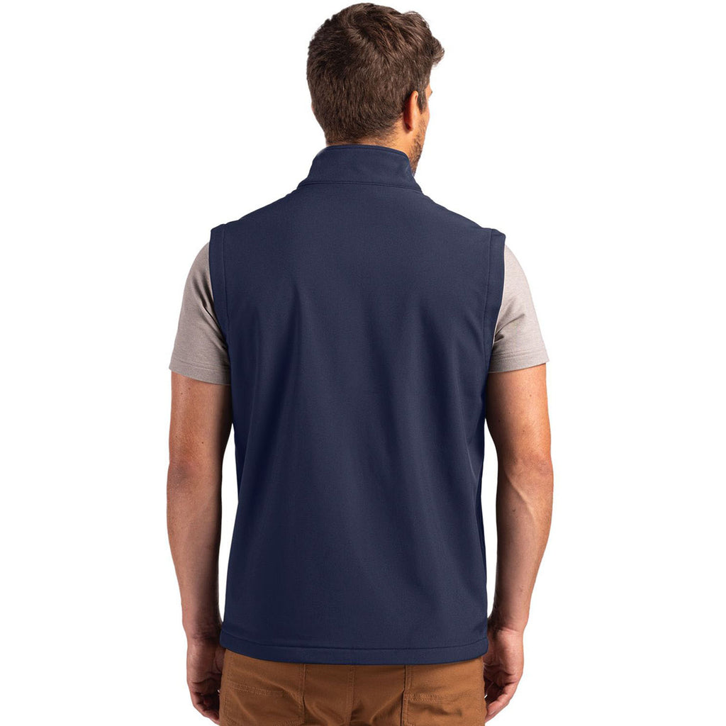 Clique Men's Dark Navy/Pure Slate Tempo Stretch Full Zip Softshell Vest