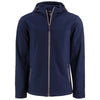 Clique Men's Dark Navy/Pure Slate Tempo Recycled Stretch Softshell Hooded Jacket