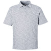 North End Men's Black Heather Eclipse Jacquard Polo