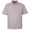 North End Men's Burgundy Heather Eclipse Jacquard Polo