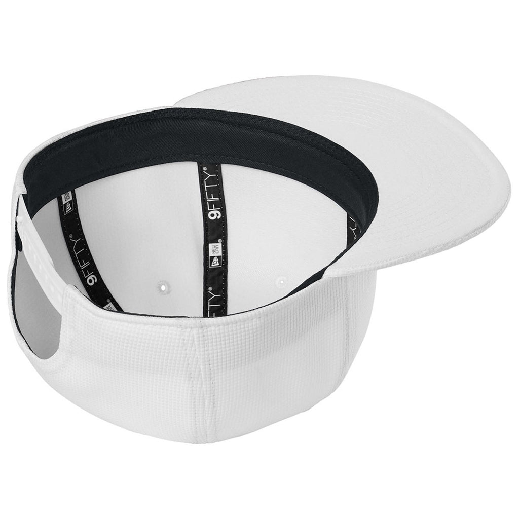 New Era White Pivot Flat Bill Snapback Cap