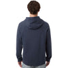 North End Men's Classic Navy Heather Spirit Textured Hooded Pullover